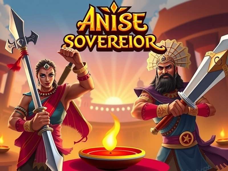 Anise Warrior Sovereign game banner featuring Indian warriors